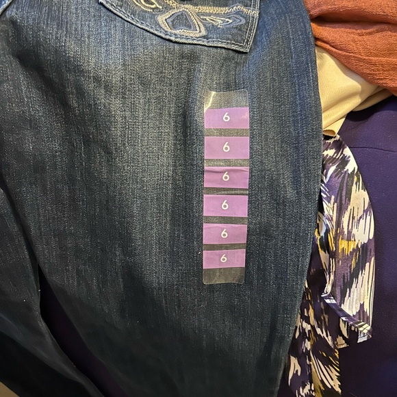 Seven7 Women's Rocker Slim Boot Cut Jeans - Dark Blue - Picture 7 of 10